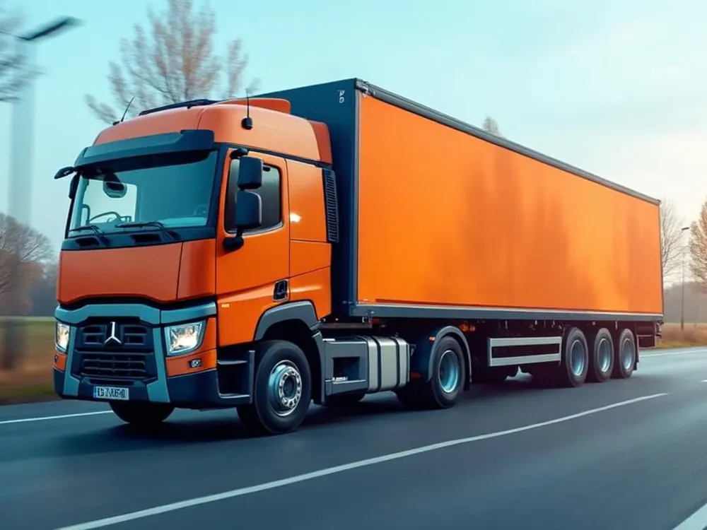 Groot transport over de snelweg